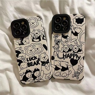 Ốp Điện Thoại Chống Rơi Họa Tiết Gấu Hoạt Hình Cho iphone 7 7plus 8 8plus xs xr 11 12 13 14 pro plus promax
