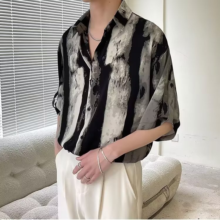 Áo Thun POLO Ngắn Tay Nhuộm Màu Thời Trang Hàn Quốc Cho Nam