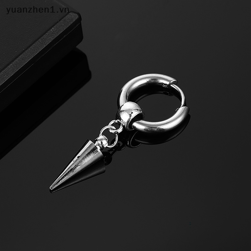 1 Khuyên Tai Tròn Bằng Thép Không Gỉ Thời Trang Cá Tính