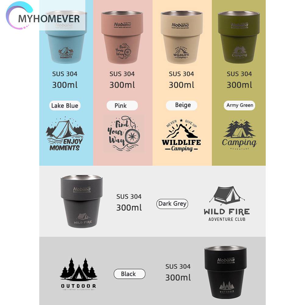 Cốc Uống Nước Cách Nhiệt Bằng Thép Không Gỉ Dung Tích 300ML