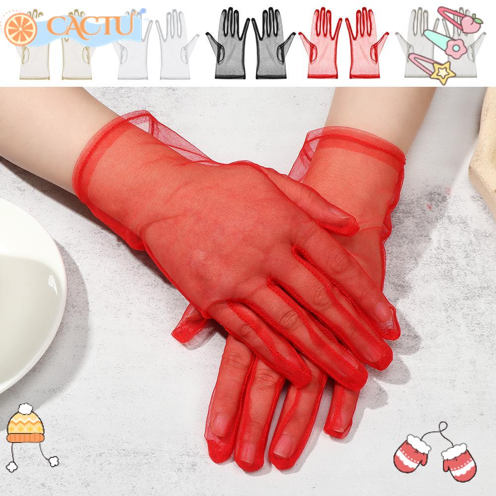 CACTU 1 Đôi Găng Tay Vải Tuyn Thời Trang Cho Cô Dâu