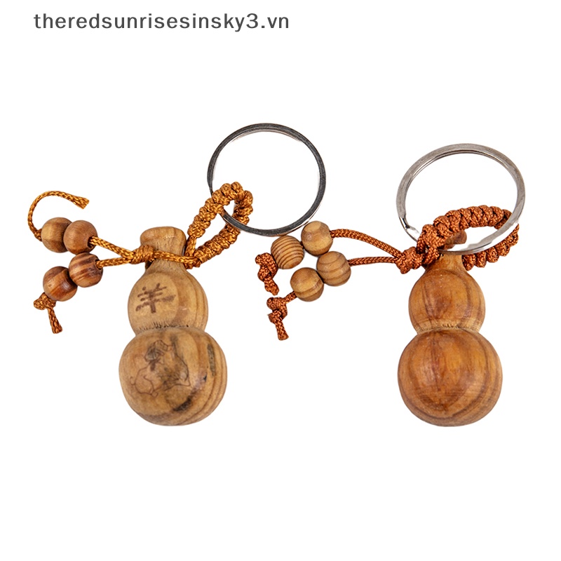 # # Móc Chìa Khóa Bằng Gỗ Đào Quả Bầu Nhỏ Phong Cách Trung Hoa Cổ Điển Thời Trang Trang Trí Nhà Cửa