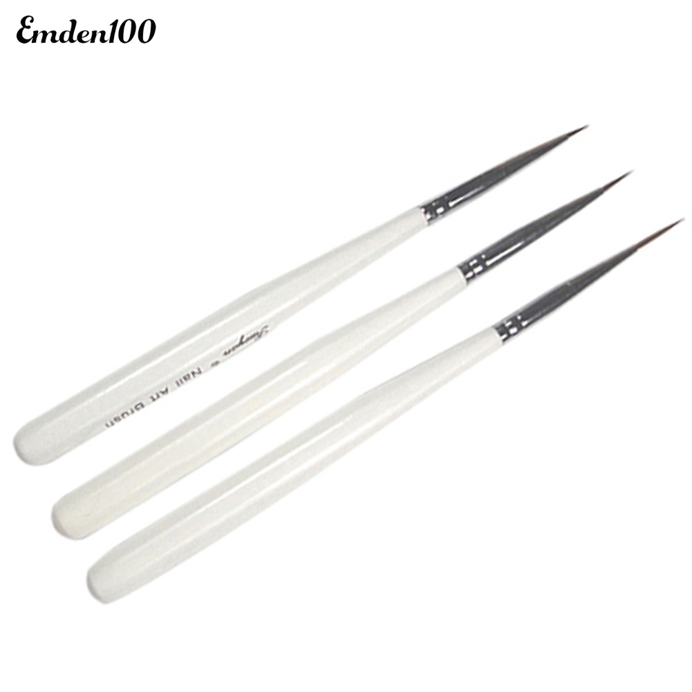 Set 3 Cọ Vẽ Trang Trí Móng Tay Nghệ Thuật Chuyên Nghiệp
