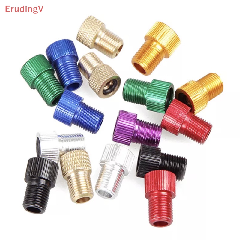 Bộ 6 Đầu Nối Van Xe Đạp / Xe Hơi Chuyển Đổi PRESTA Sang SCHRADER Chất Liệu Nhôm