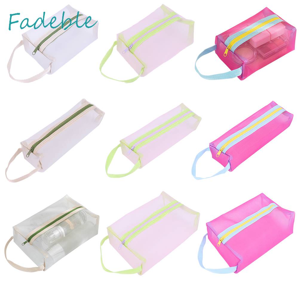 Ví Đựng Tiền Xu Bằng Nilon Phối Lưới Thoáng Khí Sức Chứa Lớn Đa Năng Tiện