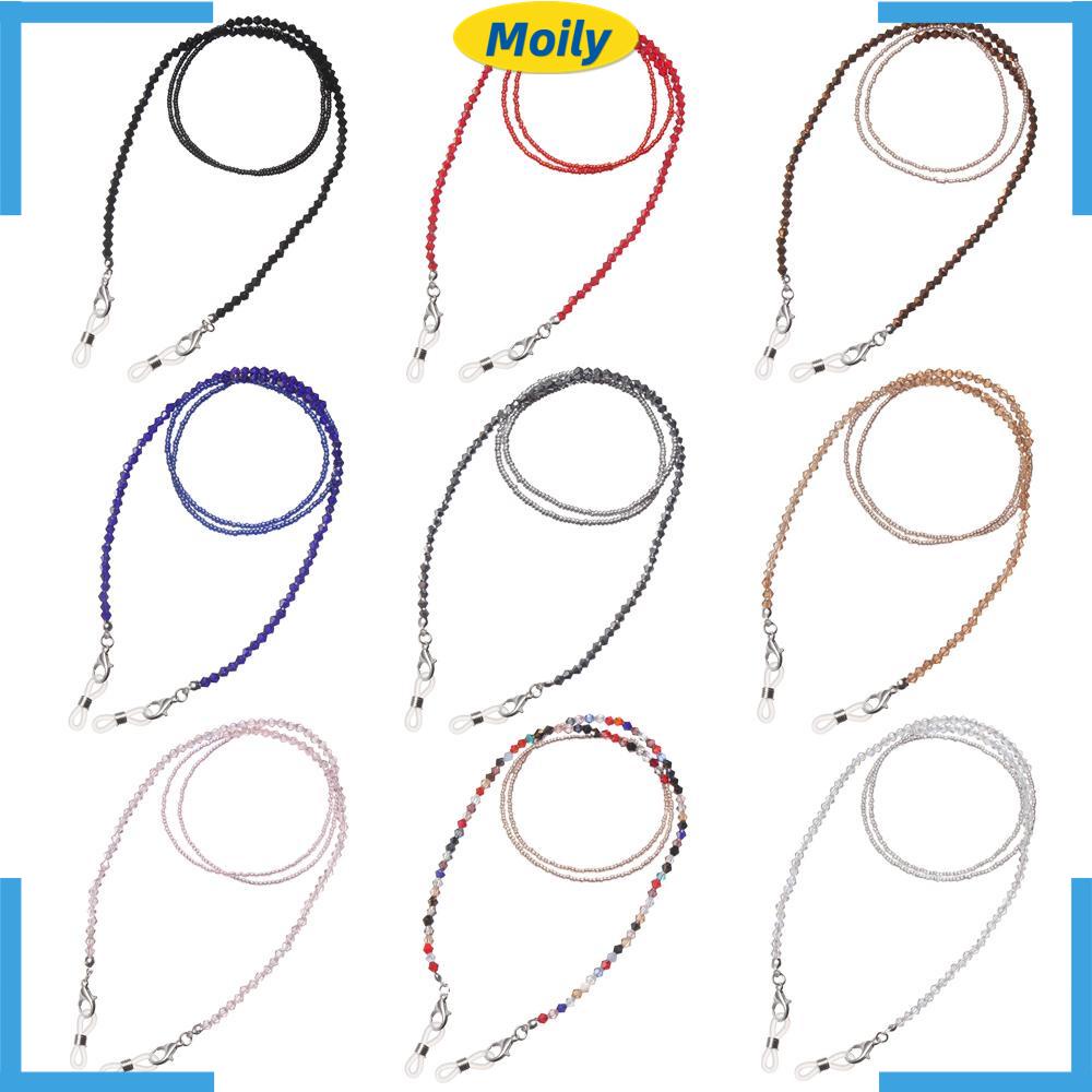 MOILYVN Dây Đeo Mắt Kính Chống Thất Lạc Đính Pha Lê Thời Trang