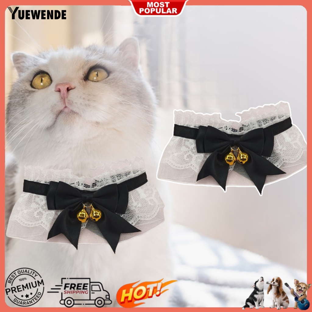 Ye.b Khăn Choàng Cổ Thắt Nơ Phối Ren Handmade Thoải Mái Dành Cho Thú Cưng