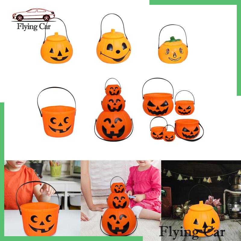 Xô Đựng Kẹo Có Tay Cầm Trang Trí Halloween