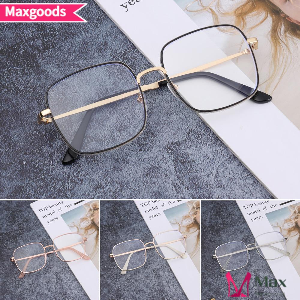 MAXG Kính Mát Gọng Vuông Chống Bức Xạ Và Mệt Mỏi Phong Cách Vintage
