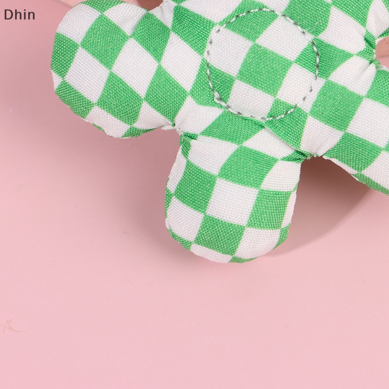 [Dhin] Ghim Cài Áo Cặp Đôi Hình Hoa Năm Cánh Bằng Vải Cotton Kẻ Sọc Caro DIY Dễ Thương Sáng Tạo Thích Hợp