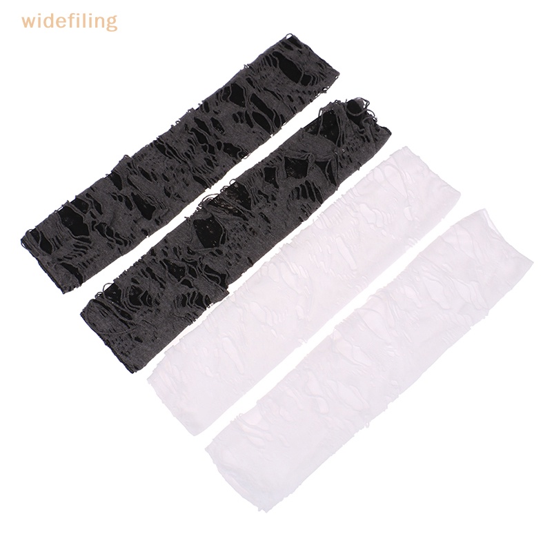 1 Đôi Găng Tay Hở Ngón Màu Đen Phong Cách Gothic