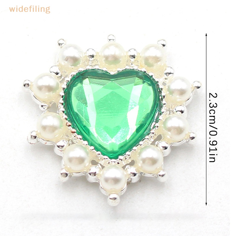 Phụ Kiện Nút Trang Trí Tóc Hình Trái Tim Bằng Hợp Kim DIY