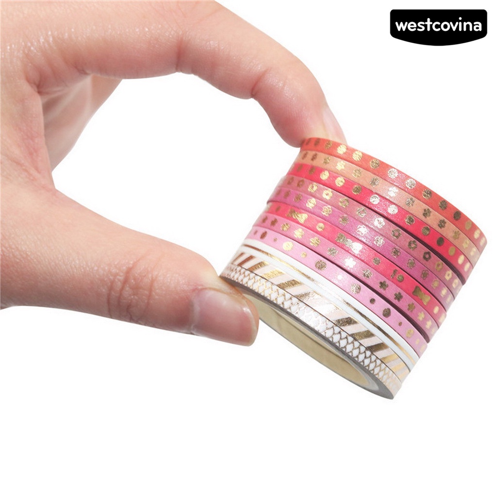 [WSTN]✎Set 24 Cuộn Băng Dính Washi Hình Ngôi Sao / Trái Tim / Mặt Trăng