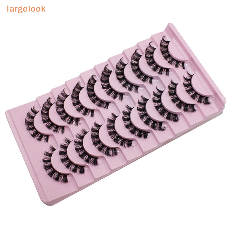 Set 10 Cặp Lông Mi Giả 3D Dài Tự Nhiên Bằng Lông Chồn Trang Điểm Mắt Ngắn