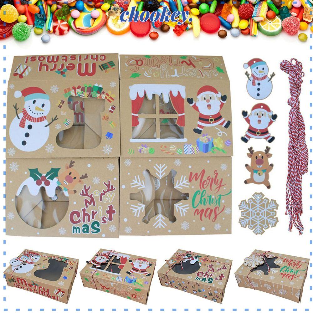 CHOOKEY Set 24 Túi Giấy Đựng Kẹo Giáng Sinh Năm Mới