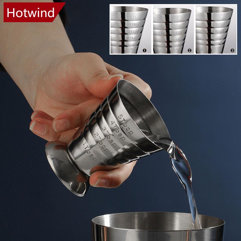 Cốc Đong 75ml Bằng Thép Không Gỉ 3 Trong 1 Cho Pha Chế Cocktail J9T9