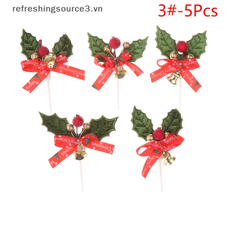 Set 5 Nĩa Ăn Trái Cây / Bánh Kem Trang Trí Giáng Sinh 3.vn