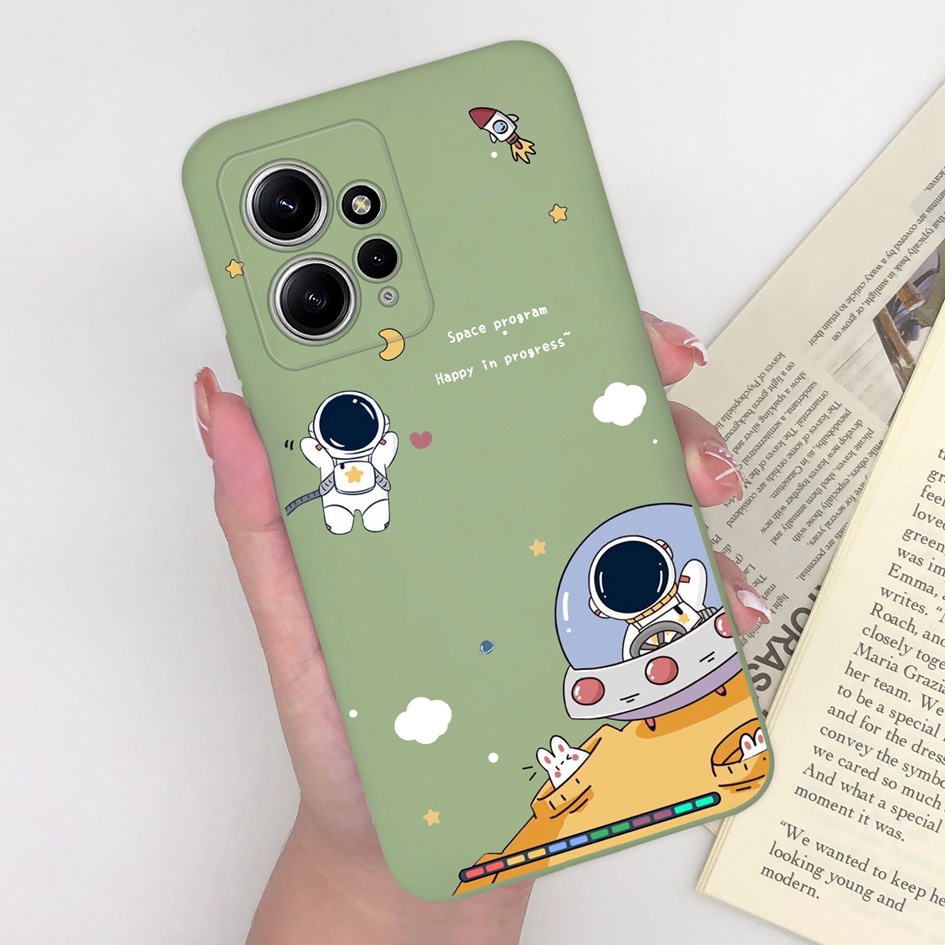 Ốp Điện Thoại Silicon TPU Mềm Họa Tiết Gấu Và Quả Bơ Cho Xiaomi Redmi Note 12 12 Pro 4G Note12 12Pro 4G