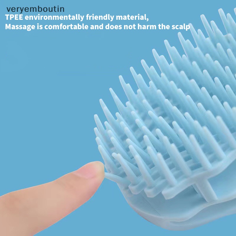 Bàn Chải Massage Da Đầu Cầm Tay Hình Tròn Tiện Lợi