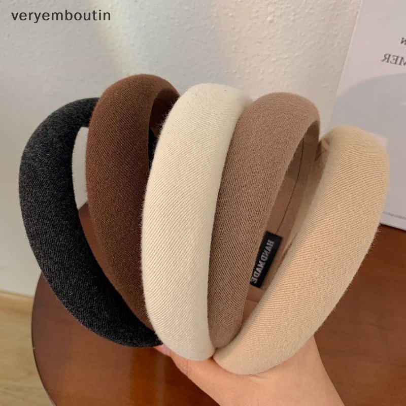 Băng Đô Cài Tóc Bản Rộng Bằng Xốp Phong Cách Hàn Quốc Thời Trang Cho Nữ