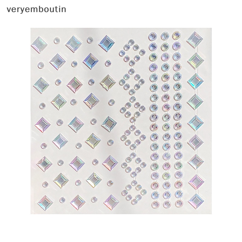 1 Tờ Nhãn Dán Trang Điểm Mắt Họa Tiết Kim Cương Lấp Lánh