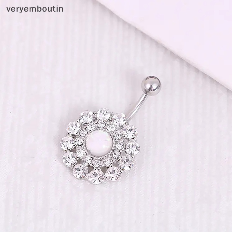 Khuyên Rốn Thép Không Gỉ Đính Đá Zircon Thời Trang Cho Nữ