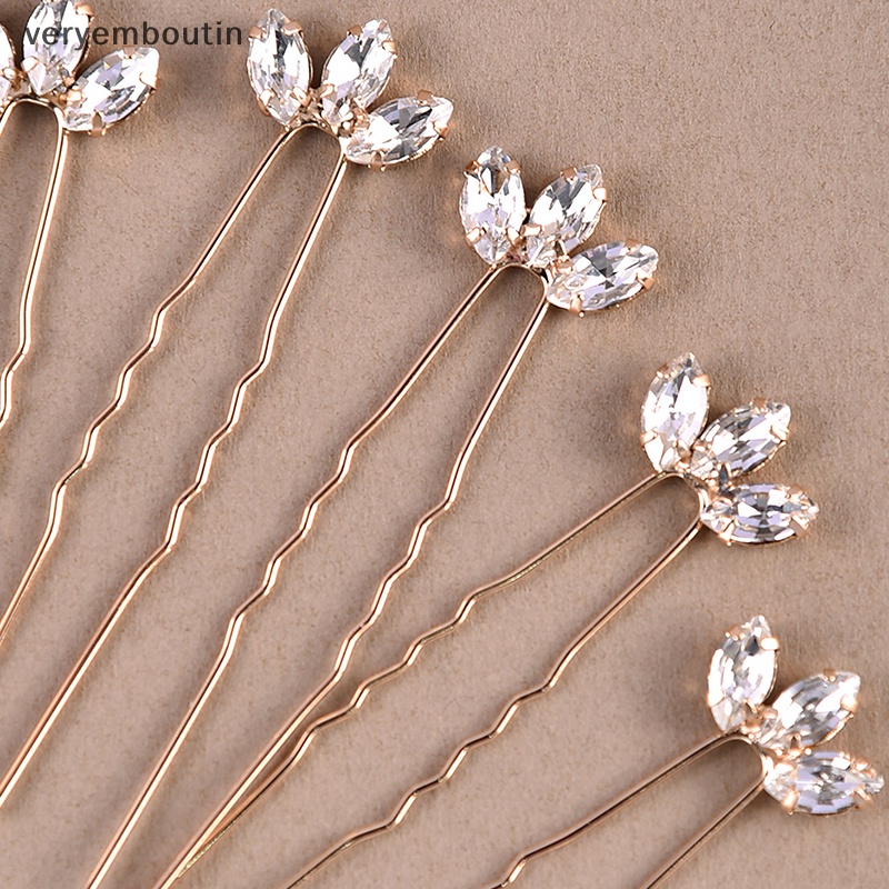 Trâm Cài Tóc Chữ U Đính Đá Pha Lê Màu Sắc Dành Cho Cô Dâu