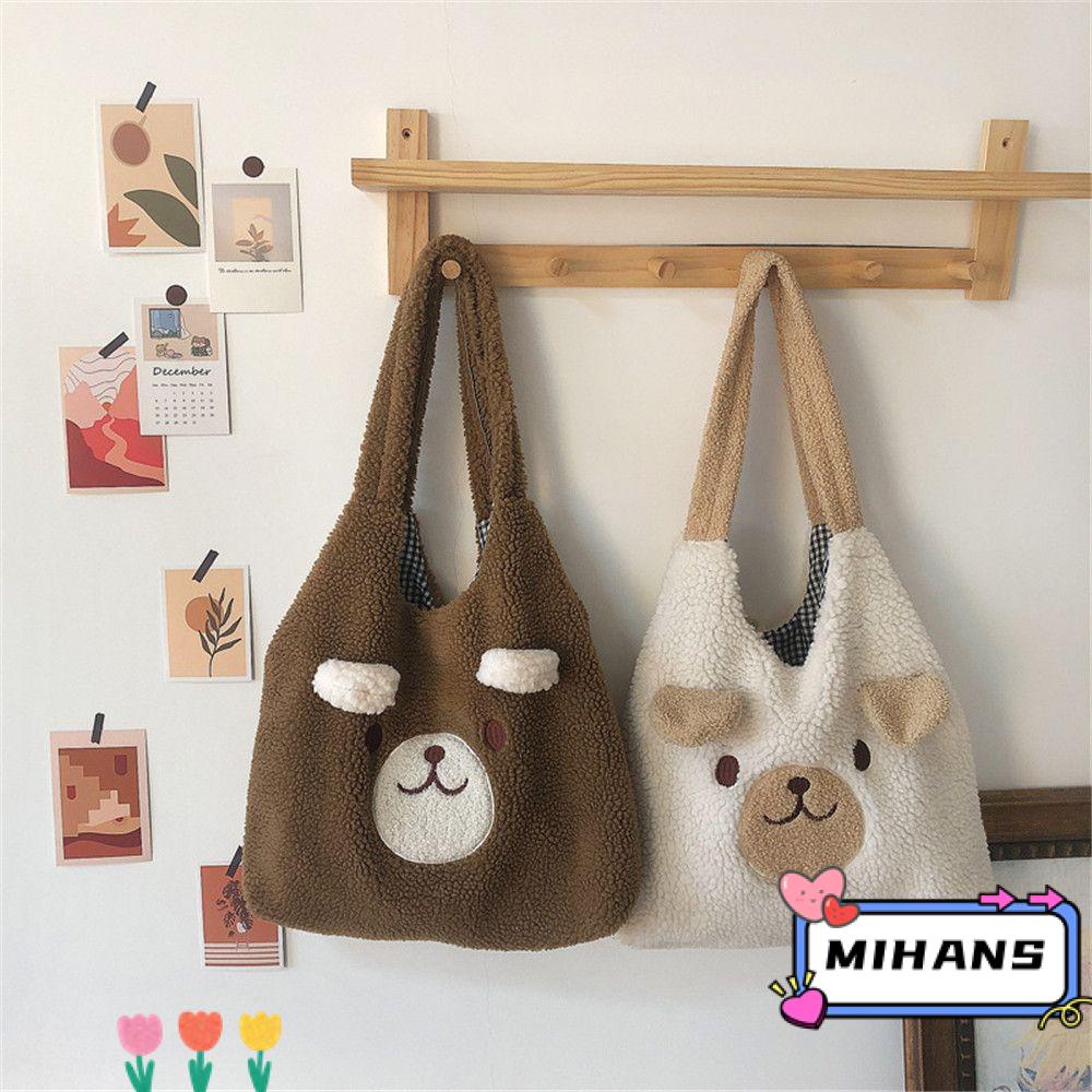 MIH Túi Đeo Vai Cỡ Lớn Kiểu Hoạt Hình Động Vật Nhồi Bông Dễ Thương