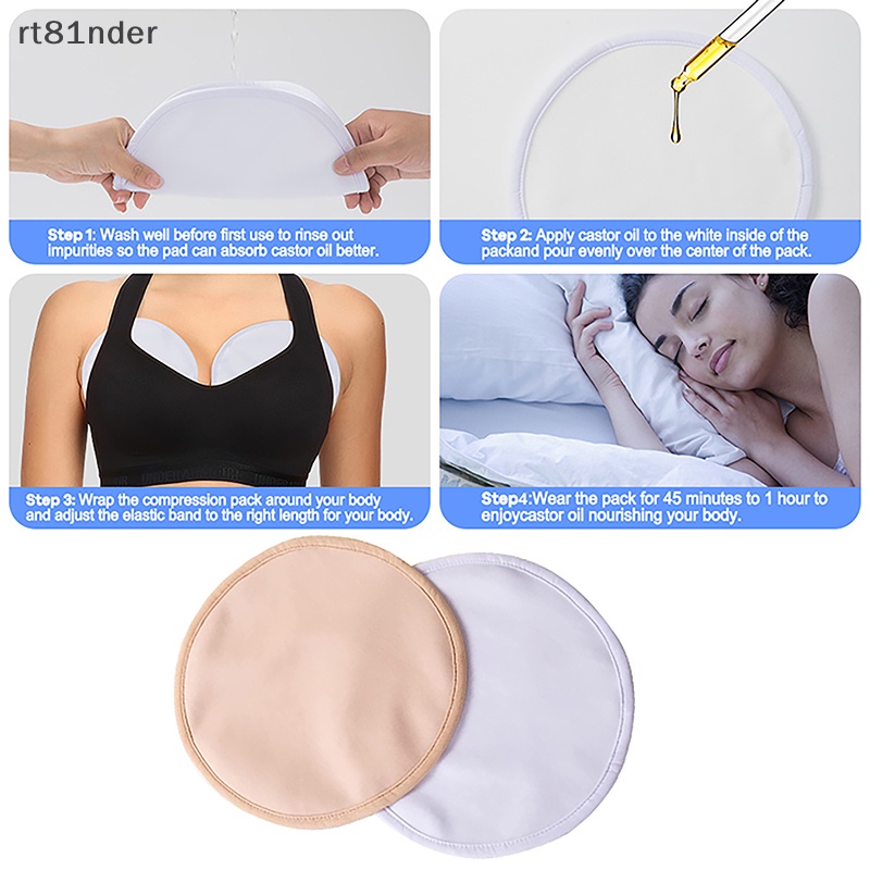 Rt Túi Dầu Thầu Dầu Hữu Cơ Mềm Mại Có Thể Tái Sử Dụng Hỗ Trợ Chăm Sóc Sức Khỏe Ngực Cho Nữ