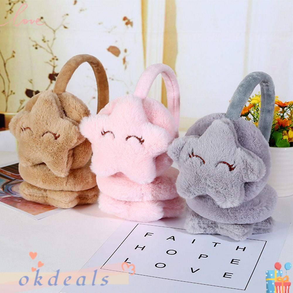 OKDEALS Chụp Tai Giữ Ấm Mềm Mại Theo Phong Cách Mùa Đông