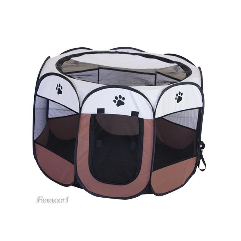Lều Hình Bát Giác Trọng Lượng Nhẹ Gắn Cửa Có Thể Gấp Gọn Cho Thú Cưng Chó Mèo Thỏ