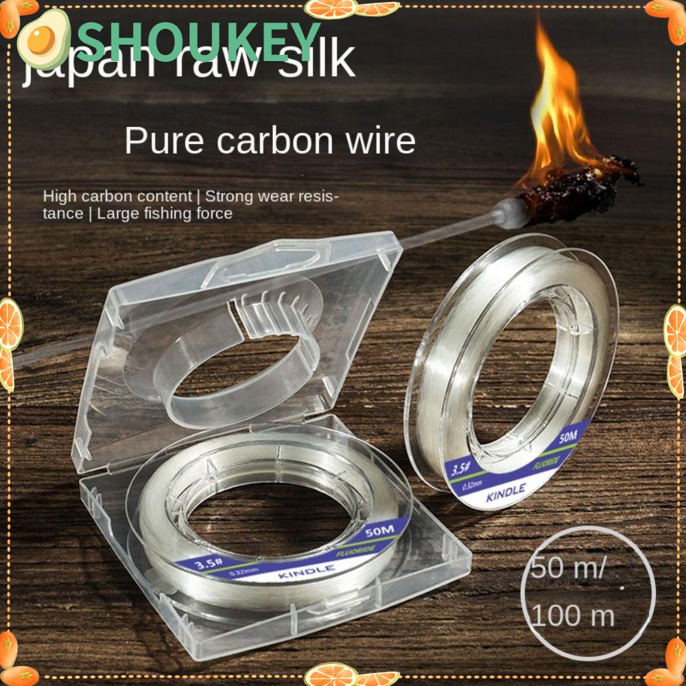 SHOUKEY Cuộn Dây Câu Cá Bằng Sợi carbon Trong Suốt Siêu Bền Chất Lượng Cao Kiểu Nhật Bản