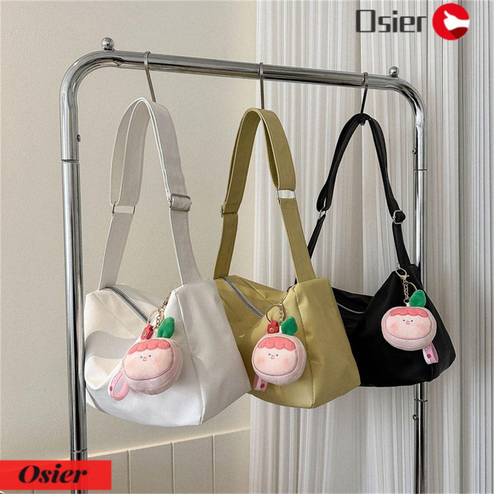 OSIER1 Túi Đeo Chéo Da PU Sức Chứa Lớn Màu Trơn Thời Trang Cho Nữ