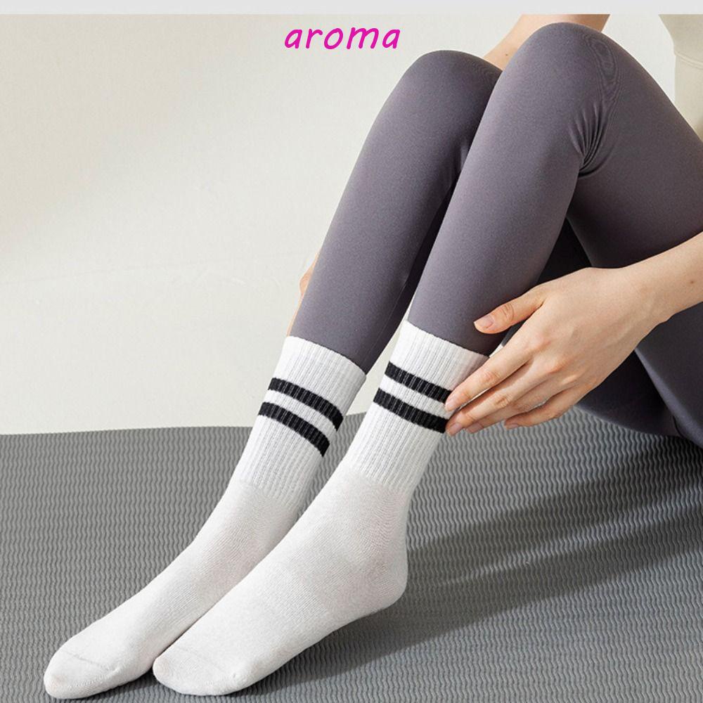 AROMA Vớ Thể Thao Mềm Mại Chống Trượt Màu Trơn Giữ Ấm Cho Nữ