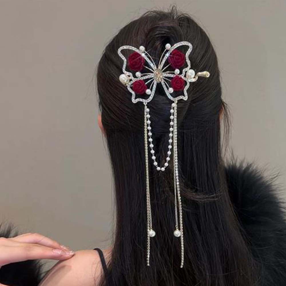 Kẹp Tóc Đính Nơ Tua Rua Phong Cách Thời Trang Mới 2023