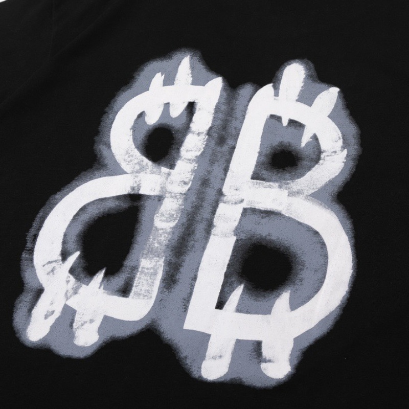 Áo Thun Ba66-B Ngắn Tay Cổ Thuyền In graffiti Mới