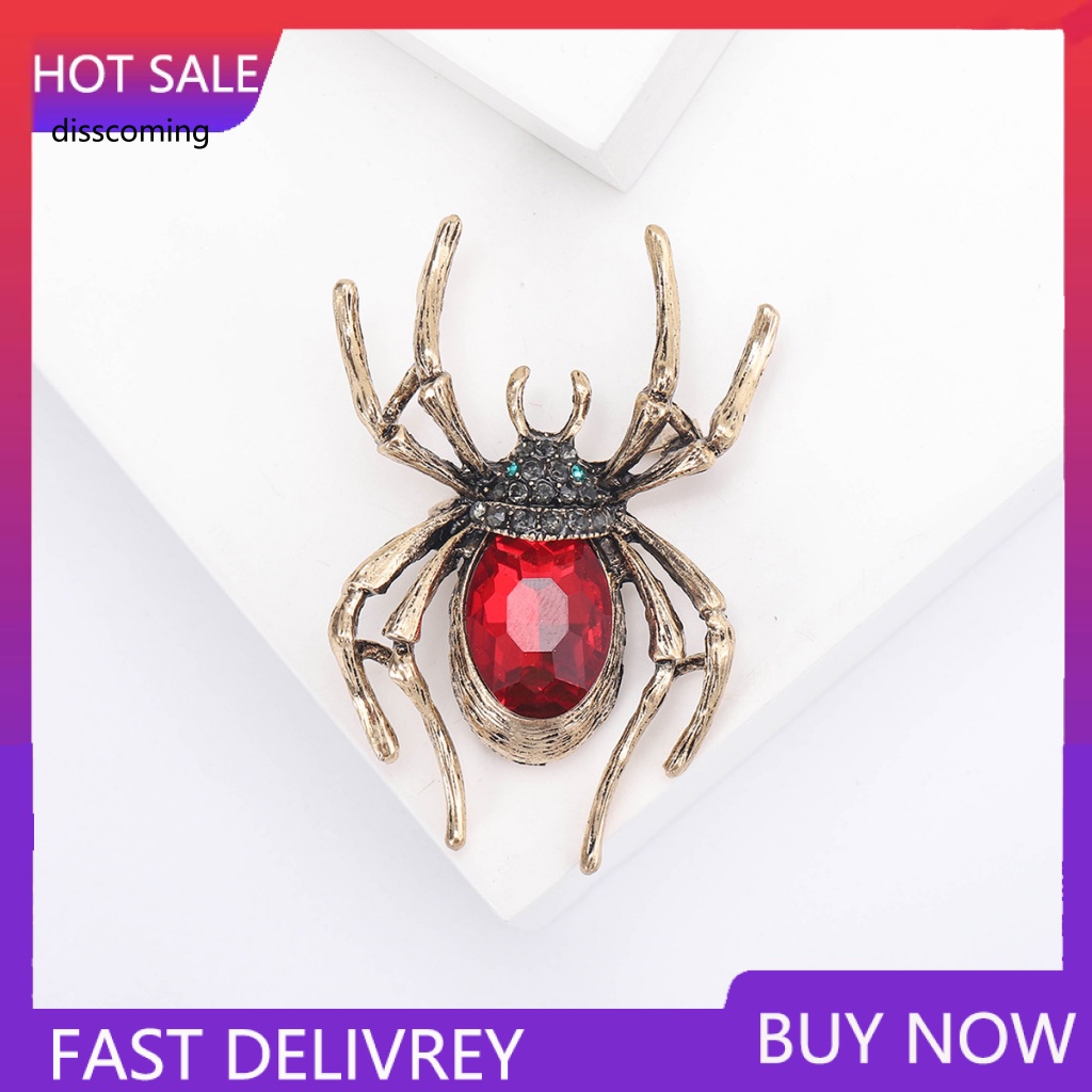 Áo Thun In Hình SL SL SL SL SL Thời Trang Cá Tính| Trâm Cài Áo Hợp Kim Hình Nhện Đính Đá Phong Cách Halloween