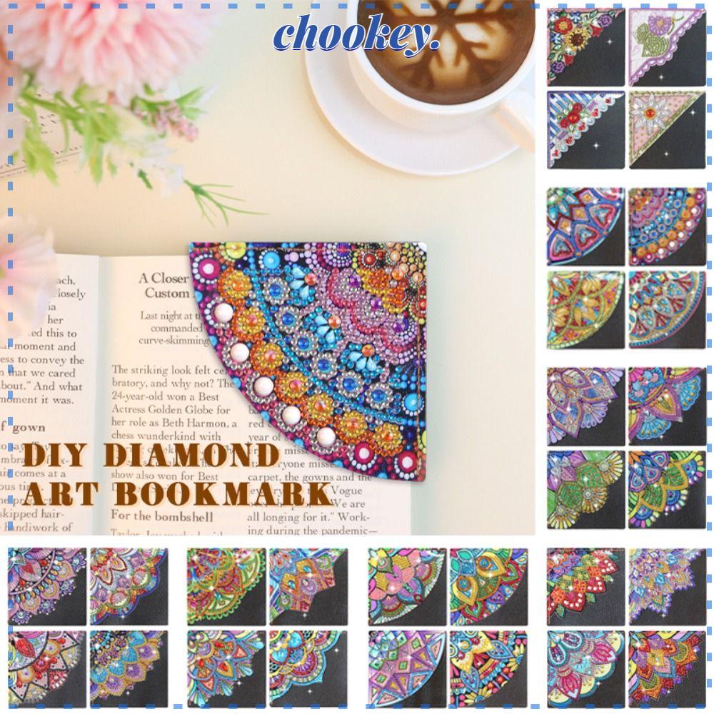 CHOOKEY Set 4 Kẹp Sách Thêu Hình Hoa Mandala