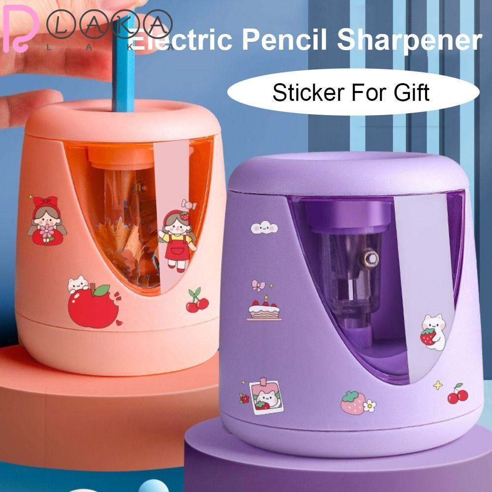 LAKAMIER Dụng Cụ Gọt Bút Chì Bằng Điện Họa Tiết Hoạt Hình Dễ Thương Chạy Bằng Pin / USB /