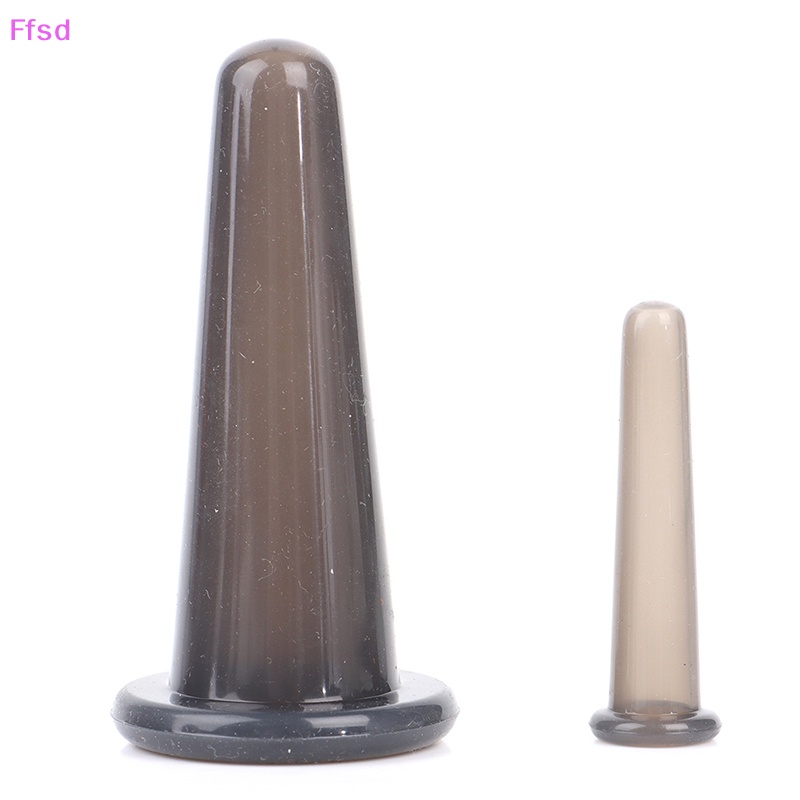 Bộ 1 / 4 Cốc Giác Hơi Mát Xa Cơ Thể Bằng Silicon Màu Đen