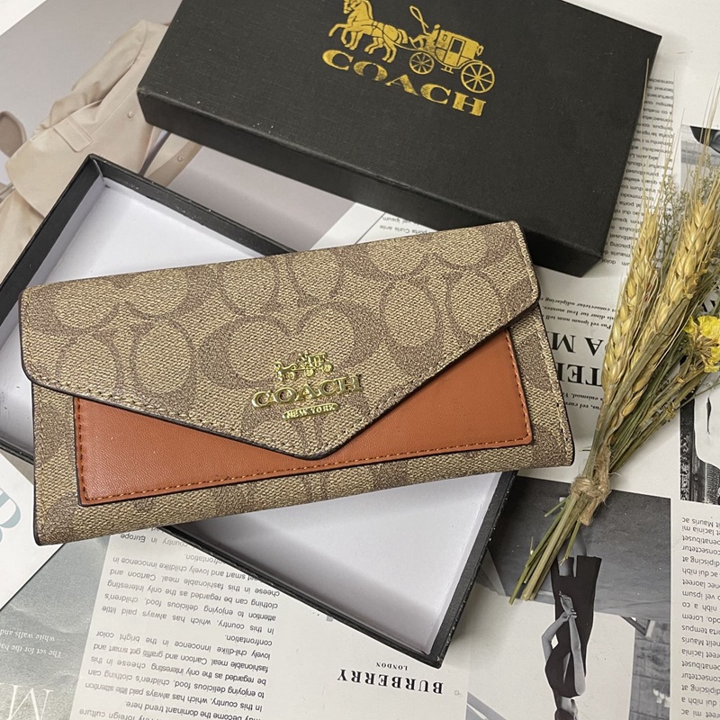 Ví Cầm Tay COACH7242 Sức Chứa Lớn Màu Tương Phản Thời Trang Cho Nữ