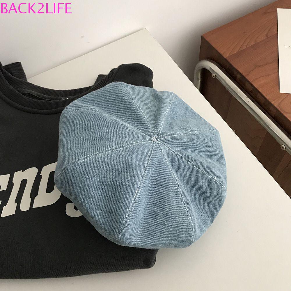 BACK2LIFE Mũ Beret Phong Cách Thời Trang Đường Phố Dành Cho Nam Và Nữ