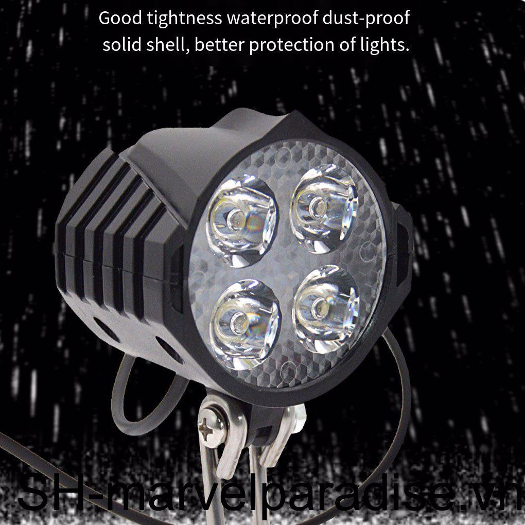 Đèn Pha LED Ebike Chống Thấm Nước 2 Trong 1 Có Thể Gập Lại Kèm Còi Chuyên Nghiệp Cho Xe Đạp
