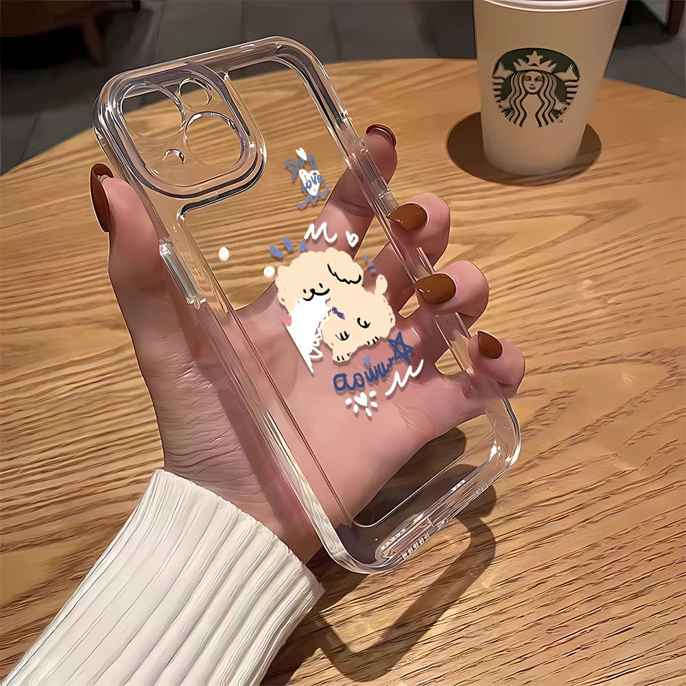 Ốp Điện Thoại Mềm In Hình Chú Cún Dễ Thương Cho Iphone 11 13 12 14Promax 7 8p ERDB