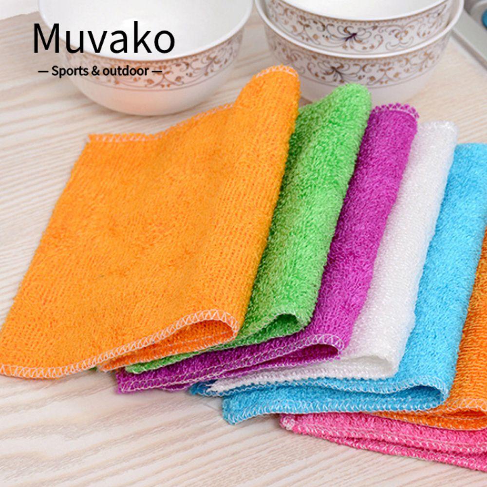 MUVAKO Set 1 / 5 Khăn Lau Chùi Đa Năng Tiện Dụng Bằng Chất Liệu Sợi Tre Chất Lượng Cao