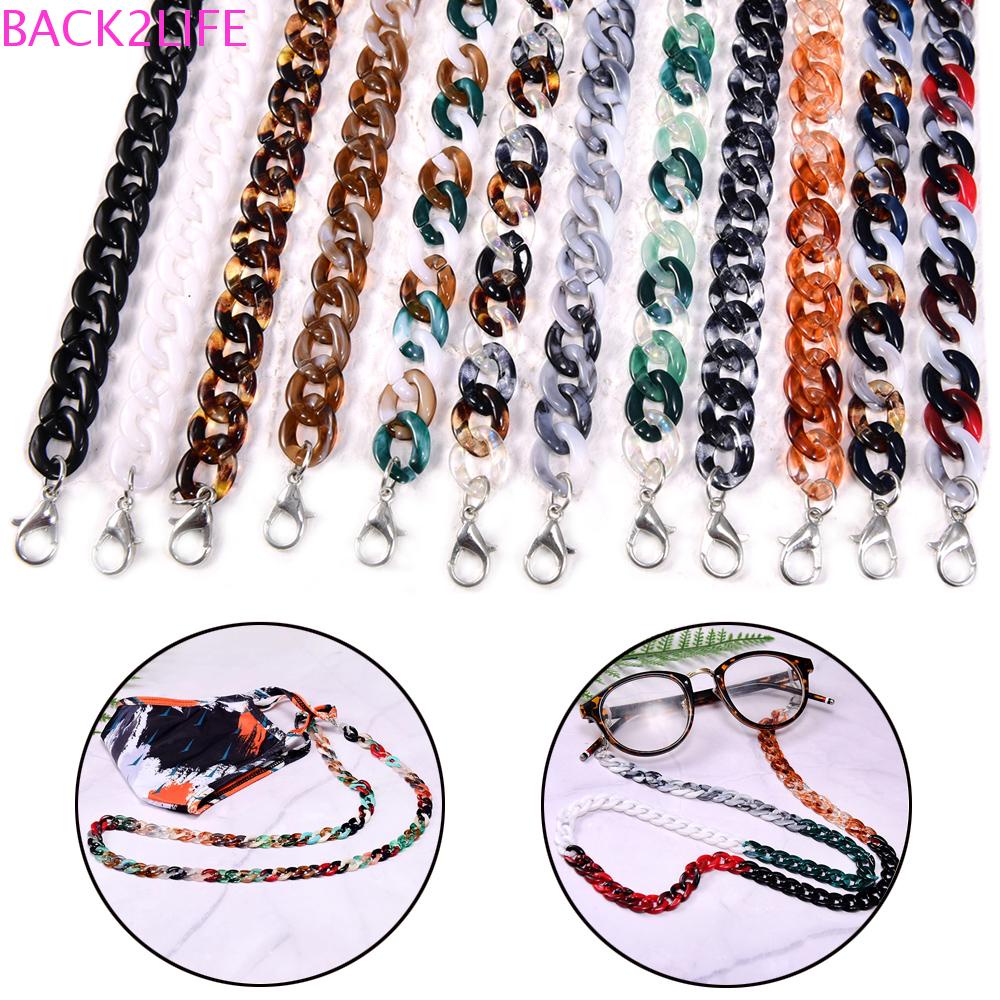 BACK2LIFE Dây Đeo Kính Chống Trượt Bằng Acrylic Họa Tiết Da Báo