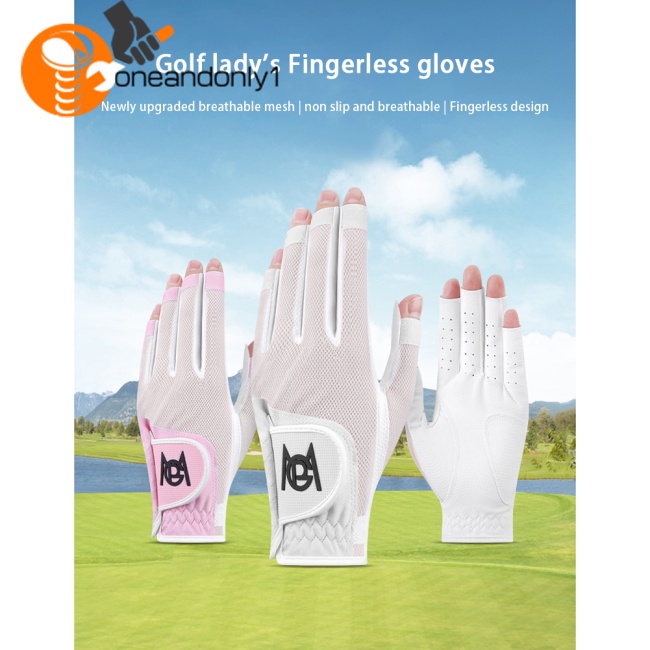 1 Đôi Găng Tay Đánh Golf Pgm Hở Ngón Chống Trượt Thoáng Khí Thoải Mái
