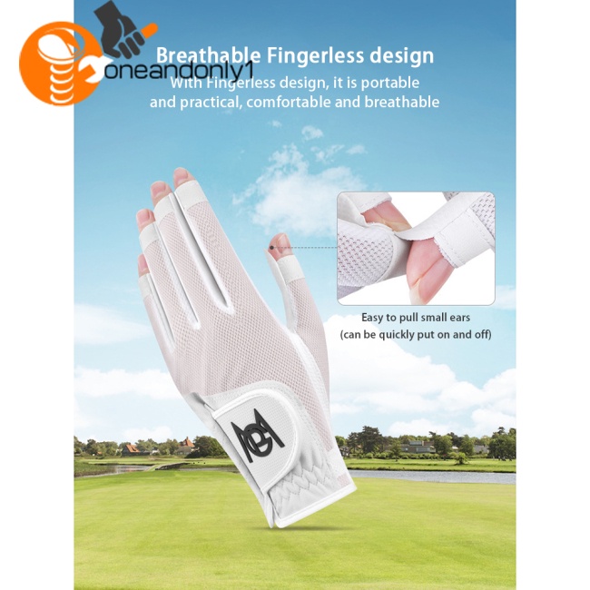 1 Đôi Găng Tay Đánh Golf Pgm Hở Ngón Chống Trượt Thoáng Khí Thoải Mái