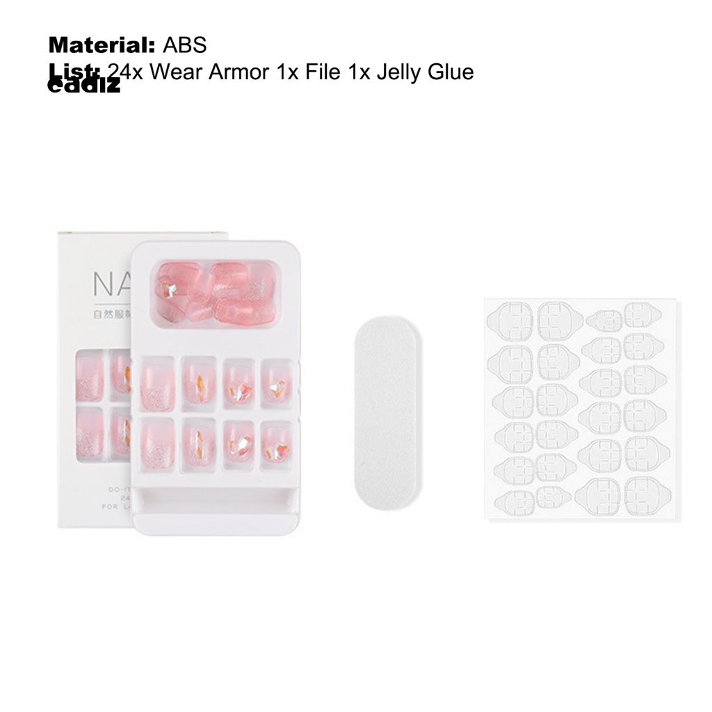 1 Bộ Móng Tay Giả Bằng Nhựa ABS Chống Phai Màu Sang Trọng DIY