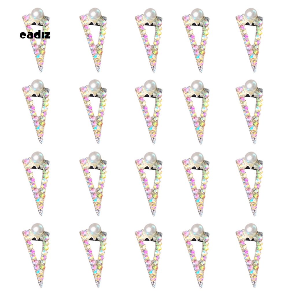 Bộ 20 Đá Đính Trang Trí Móng Tay Hình Chữ V Chống Rơi